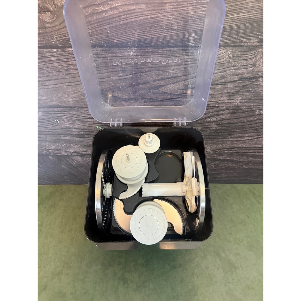 KitchenAid Food Processor Attachment Set with Storage Case 5 Pieces Missing One